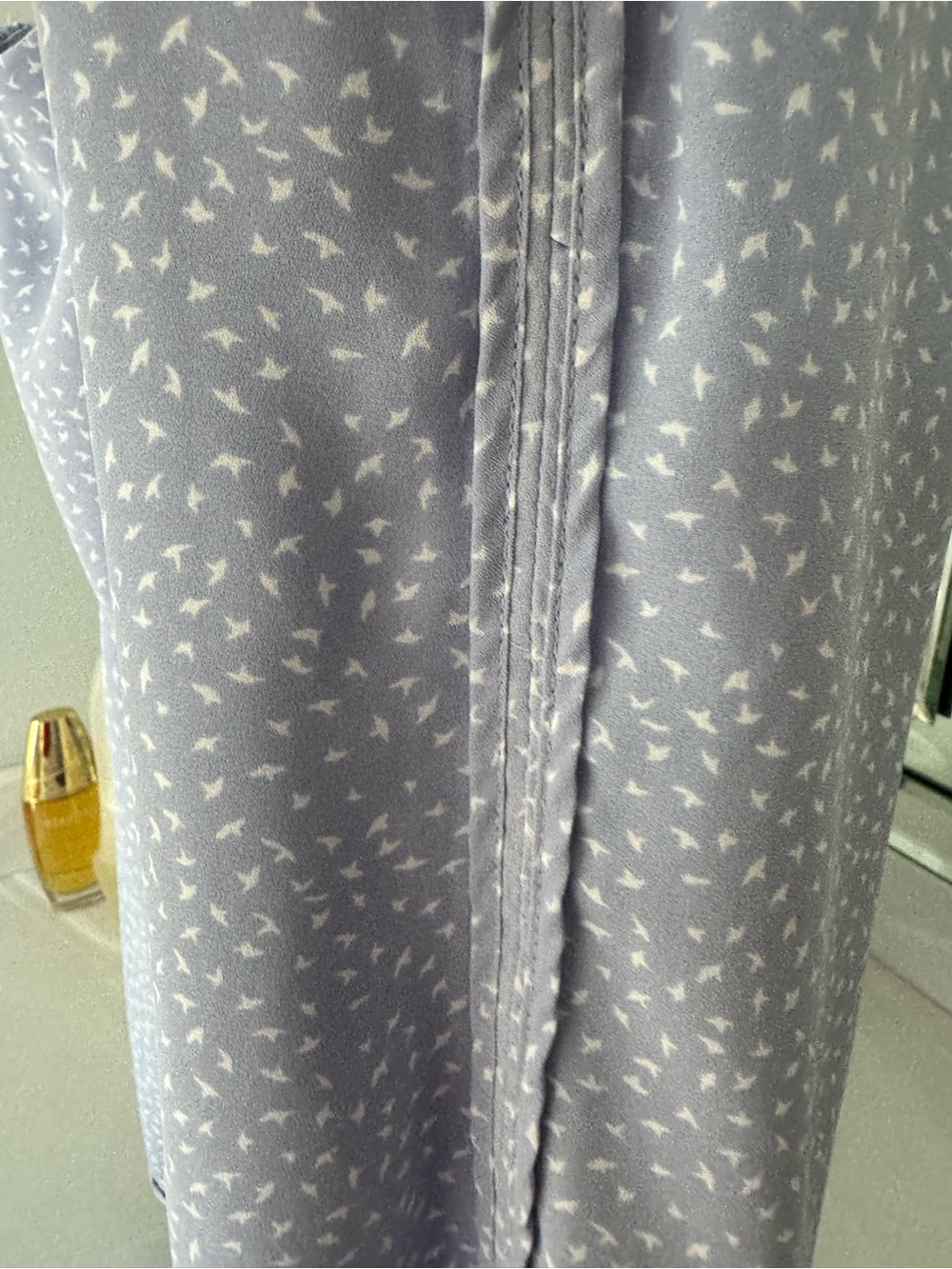 LOFT Pale Blue camisoles with White Micro Print - Picture 7 of 9